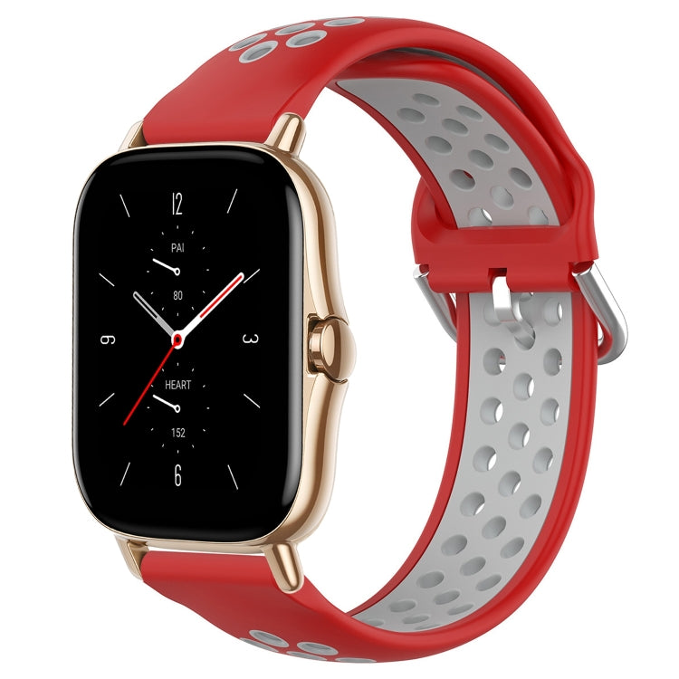 20mm Perforated Breathable Sports Silicone Watch Band, For Amazfit GTS 2 Mini, For Amazfit GTS 2, For Amazfit GTS
