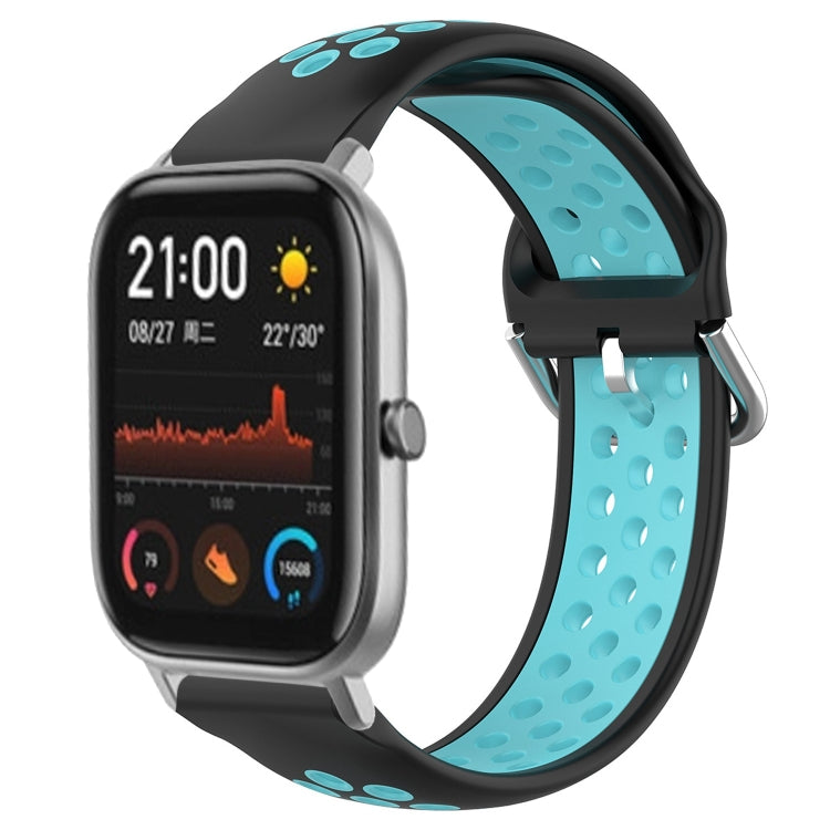 20mm Perforated Breathable Sports Silicone Watch Band, For Amazfit GTS 2 Mini, For Amazfit GTS 2, For Amazfit GTS