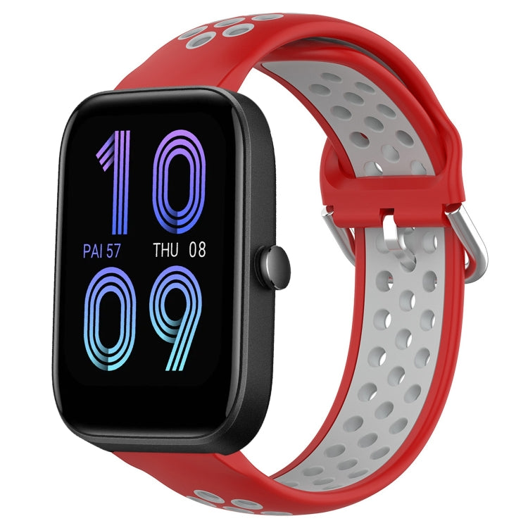 20mm Perforated Breathable Sports Silicone Watch Band, For Amazfit GTS 4 Mini, For Amazfit Bip3, For Amazfit Bip 1S