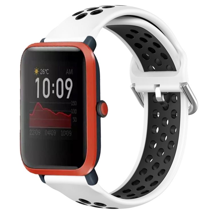 20mm Perforated Breathable Sports Silicone Watch Band, For Amazfit GTS 4 Mini, For Amazfit Bip3, For Amazfit Bip 1S