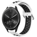 20mm Perforated Breathable Sports Silicone Watch Band, For Garmin Vivomove Trend, For Garmin Vivomove Sport, For Garmin Vivoactive3