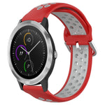 20mm Perforated Breathable Sports Silicone Watch Band, For Garmin Vivomove Trend, For Garmin Vivomove Sport, For Garmin Vivoactive3