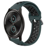 20mm Perforated Breathable Sports Silicone Watch Band, For Garmin Venu SQ, For Garmin VivoMove Style, For Garmin VivoMove Luxe
