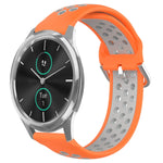 20mm Perforated Breathable Sports Silicone Watch Band, For Garmin Venu SQ, For Garmin VivoMove Style, For Garmin VivoMove Luxe