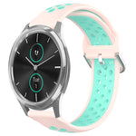20mm Perforated Breathable Sports Silicone Watch Band, For Garmin Venu SQ, For Garmin VivoMove Style, For Garmin VivoMove Luxe