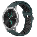 20mm Perforated Breathable Sports Silicone Watch Band, For Garmin Venu SQ, For Garmin VivoMove Style, For Garmin VivoMove Luxe