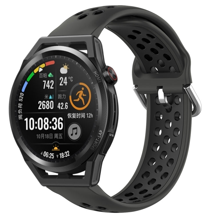 22mm Perforated Breathable Sports Silicone Watch Band, For Huawei Watch GT3 46mm, For Huawei Watch GT Runner, For Huawei Watch 3