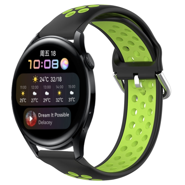 22mm Perforated Breathable Sports Silicone Watch Band, For Huawei Watch GT3 46mm, For Huawei Watch GT Runner, For Huawei Watch 3