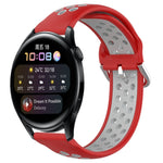 22mm Perforated Breathable Sports Silicone Watch Band, For Huawei Watch GT3 46mm, For Huawei Watch GT Runner, For Huawei Watch 3