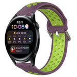 22mm Perforated Breathable Sports Silicone Watch Band, For Huawei Watch GT3 46mm, For Huawei Watch GT Runner, For Huawei Watch 3