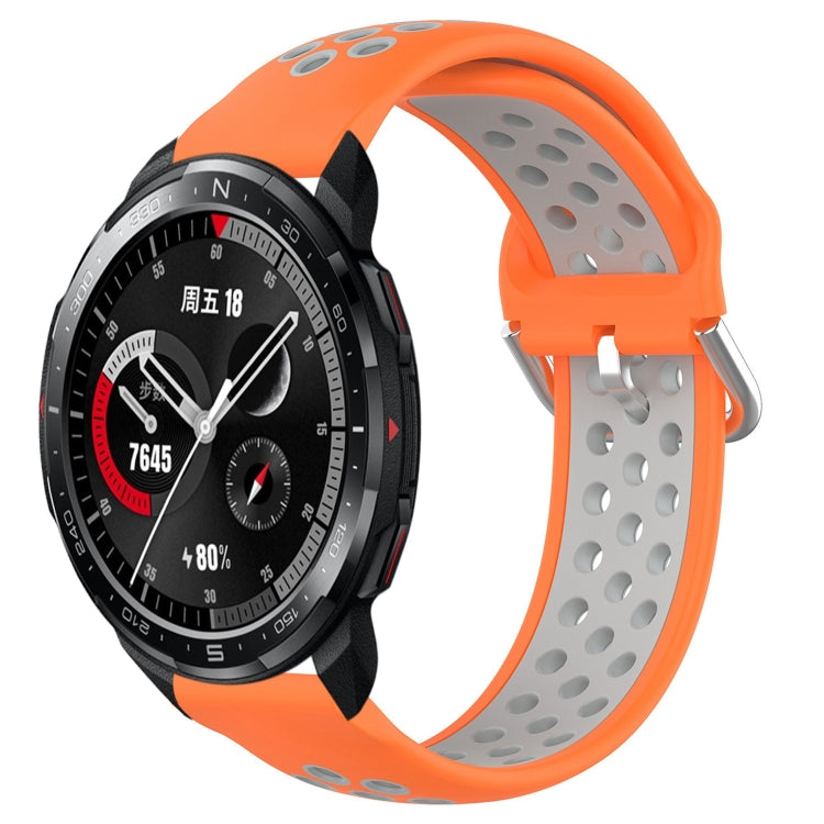 22mm Perforated Breathable Sports Silicone Watch Band, For Honor Watch GS Pro, For Honor Magic Watch 2 46mm, For Honor Watch Dream