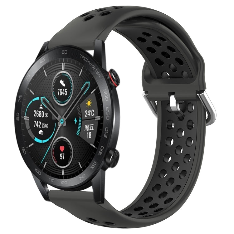 22mm Perforated Breathable Sports Silicone Watch Band, For Honor Watch GS Pro, For Honor Magic Watch 2 46mm, For Honor Watch Dream