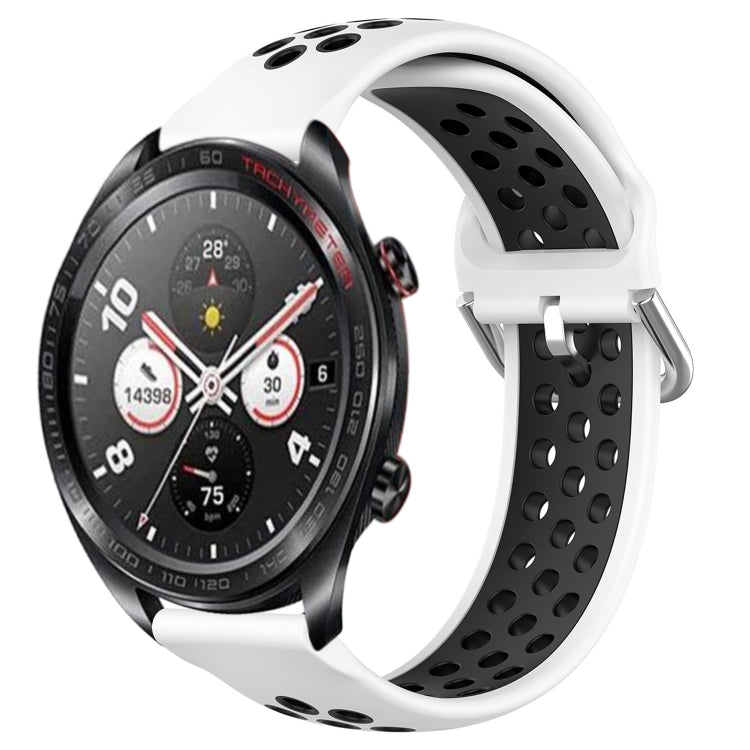 22mm Perforated Breathable Sports Silicone Watch Band, For Honor Watch GS Pro, For Honor Magic Watch 2 46mm, For Honor Watch Dream