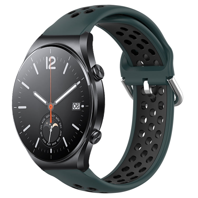 22mm Perforated Breathable Sports Silicone Watch Band, For Xiaomi Watch S2 42mm, For Xiaomi Watch S2 46mm, For Xiaomi MI Watch S1