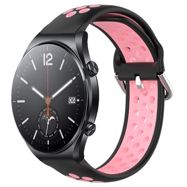 22mm Perforated Breathable Sports Silicone Watch Band, For Xiaomi Watch S2 42mm, For Xiaomi Watch S2 46mm, For Xiaomi MI Watch S1
