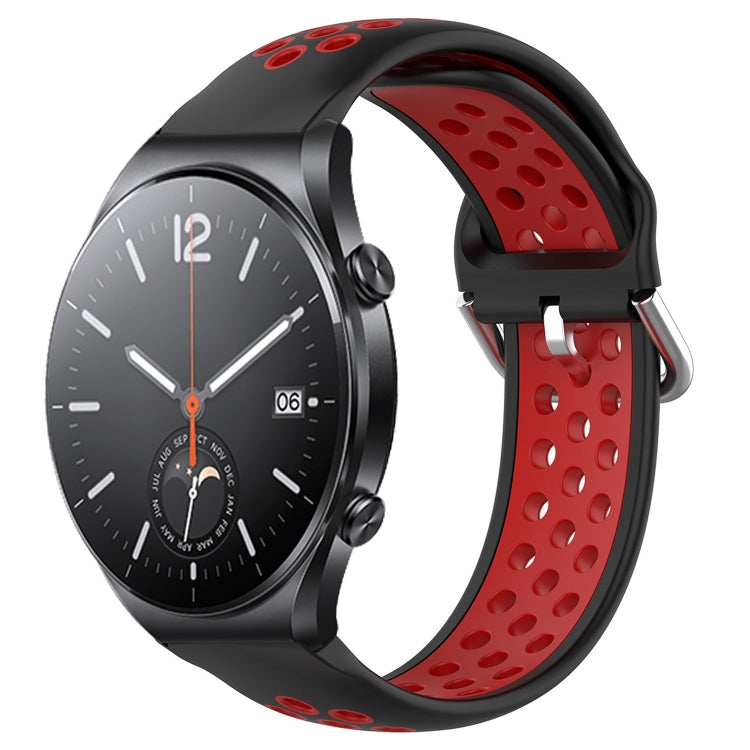 22mm Perforated Breathable Sports Silicone Watch Band, For Xiaomi Watch S2 42mm, For Xiaomi Watch S2 46mm, For Xiaomi MI Watch S1