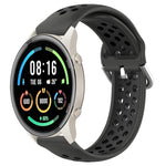 22mm Perforated Breathable Sports Silicone Watch Band, For Xiaomi MI Watch Sport, For Xiaomi Haylou RT2 LS10, For  Xiaomi Haylou RS4 LS12