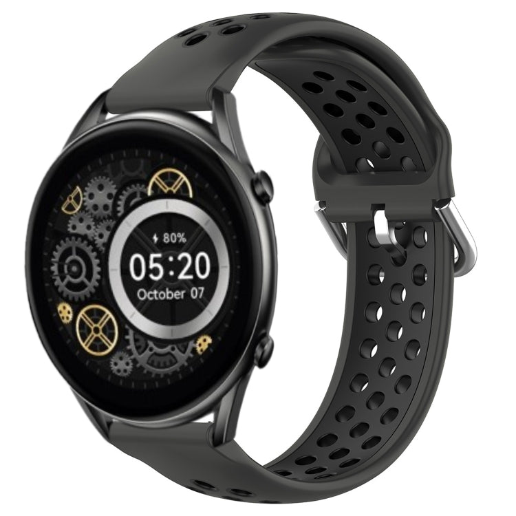 22mm Perforated Breathable Sports Silicone Watch Band, For Xiaomi MI Watch Sport, For Xiaomi Haylou RT2 LS10, For  Xiaomi Haylou RS4 LS12