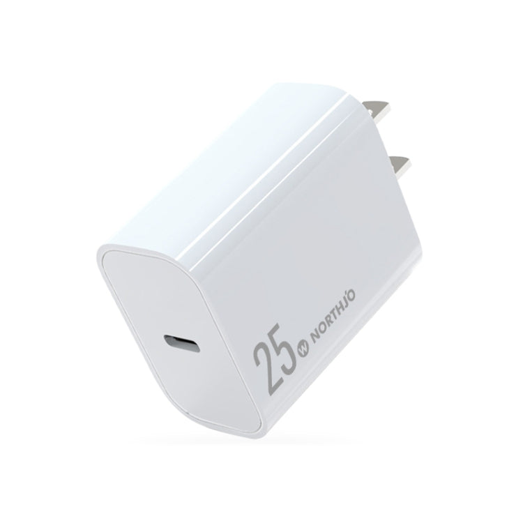 NORTHJO NOPD2501 PD 25W USB-C / Type-C 單埠快速充電器，美規插頭，歐規插頭，英規插頭，澳規插頭