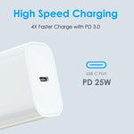 NORTHJO NOPD2501 PD 25W USB-C / Type-C 單埠快速充電器，美規插頭，歐規插頭，英規插頭，澳規插頭