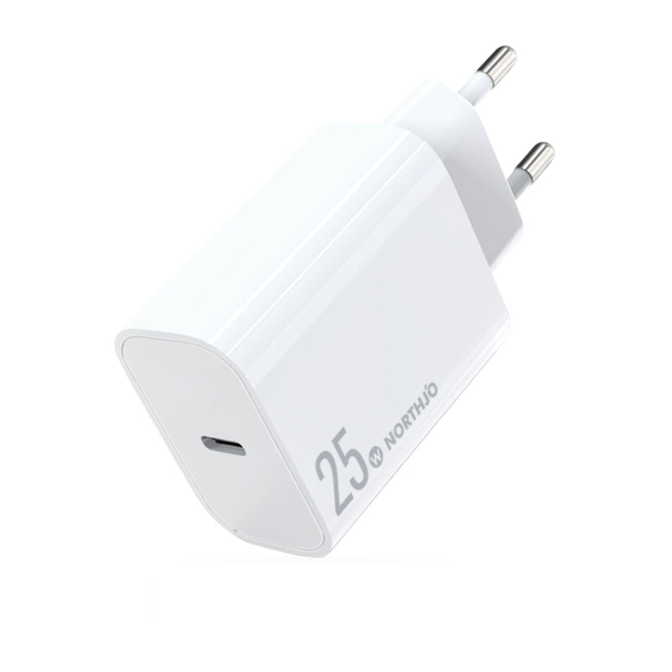 NORTHJO NOPD2501 PD 25W USB-C / Type-C 單埠快速充電器，美規插頭，歐規插頭，英規插頭，澳規插頭