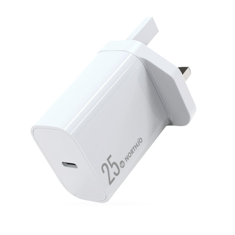 NORTHJO NOPD2501 PD 25W USB-C / Type-C 單埠快速充電器，美規插頭，歐規插頭，英規插頭，澳規插頭