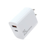 NORTHJO NOPD2502 PD 25W USB-C/Type-C + QC 3.0 USB 雙埠快速充電器，美規插頭，歐規插頭，英規插頭，澳規插頭