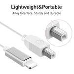 1米8針轉USB-B MIDI線，適用iPad / iPhone，8針