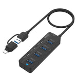 Onten UCA5306 七合二 USB3.0 + Type-C 七埠集線器擴充座，支援 OTG 功能，UCA5306