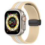 磁吸扣雙色矽膠錶帶，適用於 Apple Watch Ultra 49mm，Apple Watch Series 8&7 45mm，Apple Watch Series 8&7 41mm