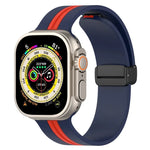 磁吸扣雙色矽膠錶帶，適用於 Apple Watch Ultra 49mm，Apple Watch Series 8&7 45mm，Apple Watch Series 8&7 41mm