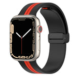磁吸扣雙色矽膠錶帶，適用於 Apple Watch Ultra 49mm，Apple Watch Series 8&7 45mm，Apple Watch Series 8&7 41mm