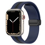 磁吸扣雙色矽膠錶帶，適用於 Apple Watch Ultra 49mm，Apple Watch Series 8&7 45mm，Apple Watch Series 8&7 41mm