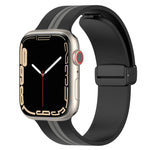 磁吸扣雙色矽膠錶帶，適用於 Apple Watch Ultra 49mm，Apple Watch Series 8&7 45mm，Apple Watch Series 8&7 41mm