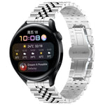 Five Bull Half Round Stainless Steel Watch Band + Strap Removal Tool, For Huawei Watch 3 / 3 Pro, For Huawei Watch GT2 Pro / GT 2e, For Huawei Watch GT 42mm/46mm / GT2 46mm