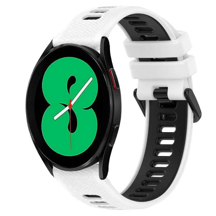 20mm運動雙色矽膠錶帶，適用於 Samsung Galaxy Watch4 44mm，適用於 Samsung Galaxy Watch4 40mm，適用於 Samsung Galaxy Watch4 Classic 42mm，適用於 Samsung Galaxy Watch4 Classic 46mm