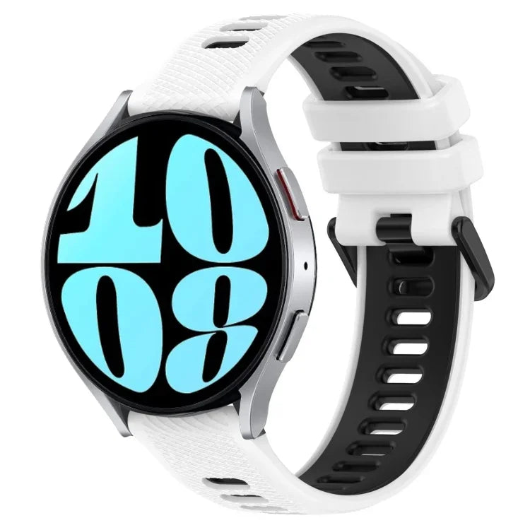 20mm 運動雙色矽膠錶帶，適用於 Samsung Galaxy Watch 6 40mm，適用於 Samsung Galaxy Watch 6 Classic 43mm