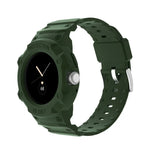適用於 Google Pixel Watch JUNSUNMAY 一體成型 TPU 可調節彈性錶帶