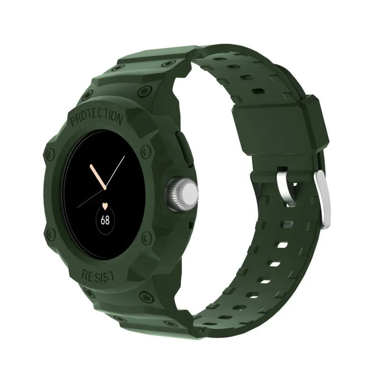 適用於 Google Pixel Watch JUNSUNMAY 一體成型 TPU 可調節彈性錶帶