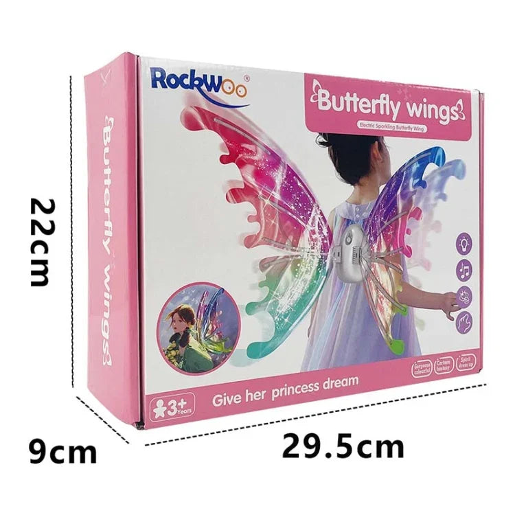 Rockwoo R01 DIY 電動蝴蝶精靈翅膀玩具，帶燈、不帶燈
