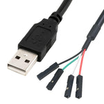 JUNSUNMAY USB 2.0 A公轉母4針杜邦主機板接頭轉接延長線，長度：0.3米，USB公，USB母
