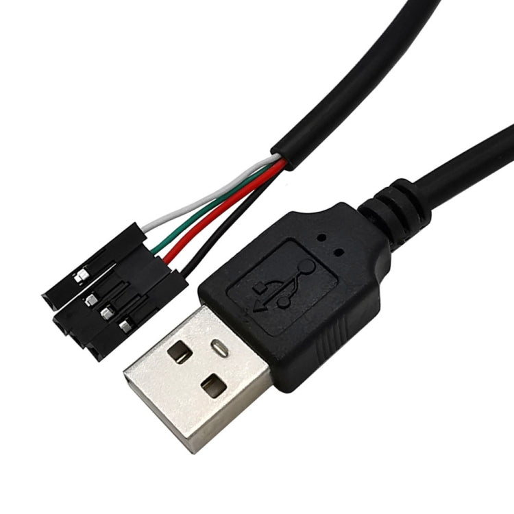 JUNSUNMAY USB 2.0 A公轉母4針杜邦主機板接頭轉接延長線，長度：0.3米，USB公，USB母