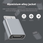 JUNSUNMAY USB-C / Type-C 母轉公 USB 3.0 Micro B 轉接器，1個，2個