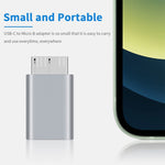 JUNSUNMAY USB-C / Type-C 母轉公 USB 3.0 Micro B 轉接器，1個，2個
