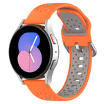 20mm Breathable Two-Color Silicone Watch Band, For Samsung Galaxy Watch 5 44mm, For Samsung Galaxy Watch 6 Classic 47mm, For Samsung Galaxy Watch 5 40mm
