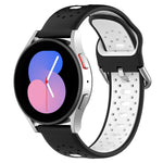 20mm Breathable Two-Color Silicone Watch Band, For Samsung Galaxy Watch 5 44mm, For Samsung Galaxy Watch 6 Classic 47mm, For Samsung Galaxy Watch 5 40mm