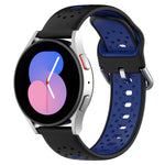 20mm Breathable Two-Color Silicone Watch Band, For Samsung Galaxy Watch 5 44mm, For Samsung Galaxy Watch 6 Classic 47mm, For Samsung Galaxy Watch 5 40mm