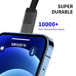 ENKAY ENK-CB134 4合1 60W USB-A / Type-C轉8針 / Type-C尼龍編織磁吸快充數據線，0.15米，1.2米
