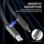 ENKAY ENK-CB134 4合1 60W USB-A / Type-C轉8針 / Type-C尼龍編織磁吸快充數據線，0.15米，1.2米
