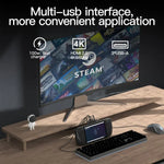 V266 適用於 Steam Deck 5 合 1 支架擴充底座 充電座 支援 4K/60Hz USB3.0，V266 5 合 1